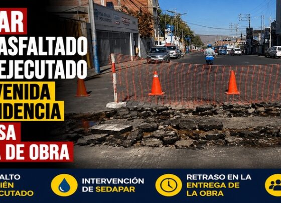 Sedapar rompe asfaltado recién ejecutado en la avenida Independencia y retrasa entrega de obra