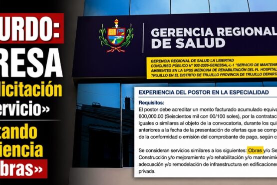 Absurdo: GERESA lanza licitación de «servicio» solicitando experiencia en «obras»