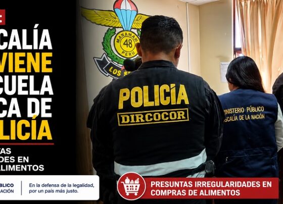 Ayacucho: la Fiscalía interviene la Escuela Técnica de la Policía tras presuntas irregularidades en compras de alimentos
