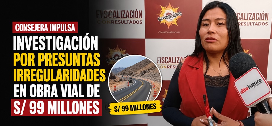 Consejera impulsa investigación por presuntas irregularidades en obra vial de S/ 99 millones