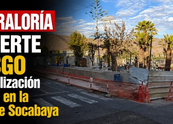 Contraloría advierte riesgo de paralización de obra en la plaza de Socabaya