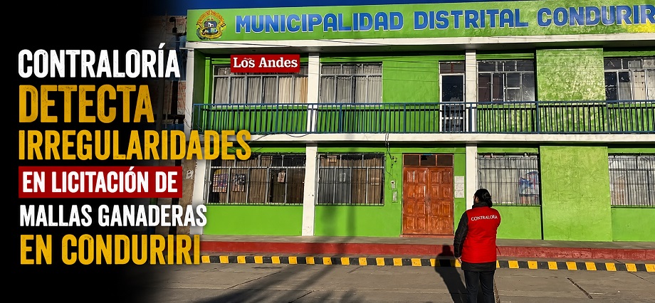 Contraloría detecta irregularidades en licitación de mallas ganaderas en Conduriri