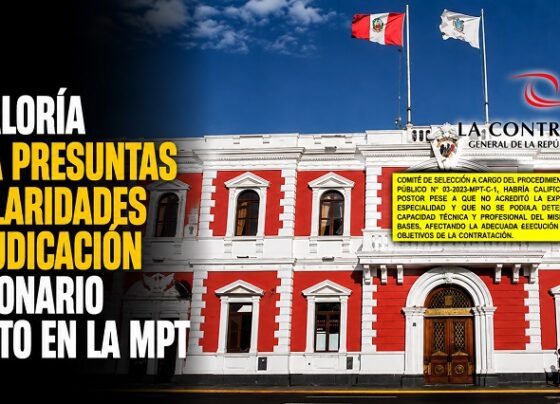 Contraloría detecta presuntas irregularidades en adjudicación de millonario contrato en la MPT