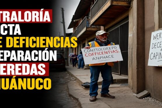 Contraloría detecta siete deficiencias en reparación de veredas en Huánuco