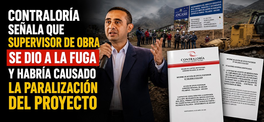 Contraloría señala que supervisor de obra se dio a la fuga y habría causado la paralización del proyecto