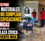 Detecta pago por materiales que no cumplían especificaciones técnicas en obra de la plaza cívica de Puerto Inca