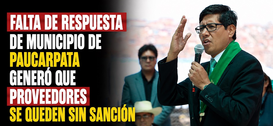 Falta de respuesta de municipio de Paucarpata generó que proveedores se queden sin sanción