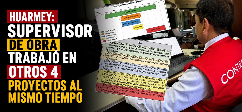 Huarmey: supervisor de obra trabajó en otros 4 proyectos al mismo tiempo