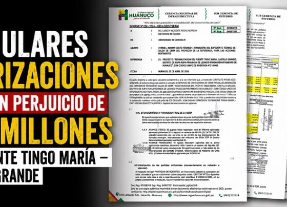 Irregulares valorizaciones causaron perjuicio de S/3.8 millones en el puente Tingo María – Castillo Grande