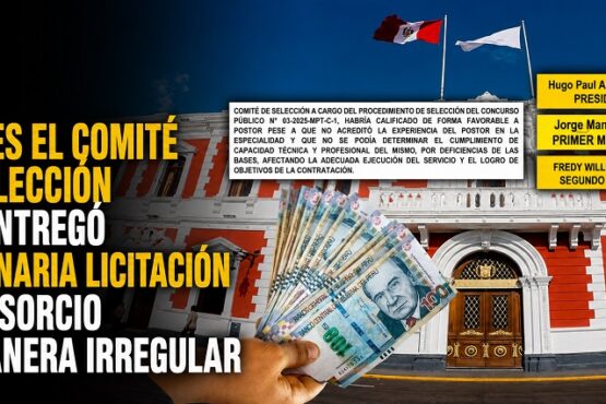 MPT: este es el comité de selección que entregó millonaria licitación a consorcio de manera irregular