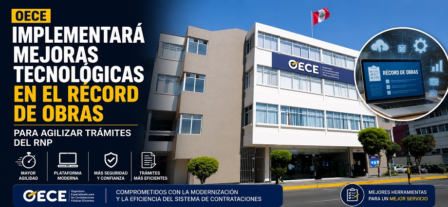 OECE implementará mejoras tecnológicas en el Récord de Obras para agilizar trámites del RNP