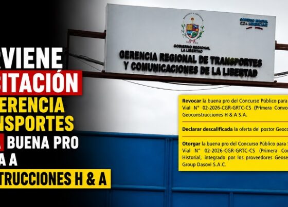 TCP interviene en licitación de la Gerencia de Transportes y revoca buena pro otorgada a Geoconstrucciones H & A