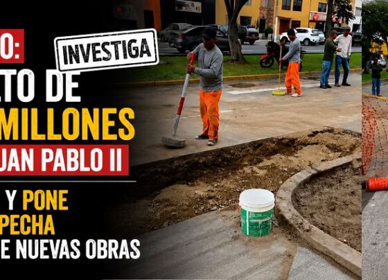 Trujillo: asfalto de S/1,4 millones en av. Juan Pablo II se hunde y pone bajo sospecha calidad de nuevas obras