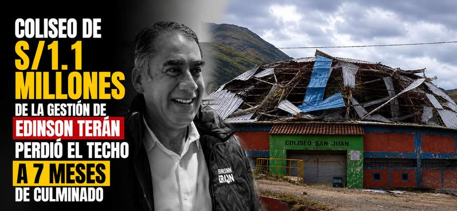 Coliseo de S/1.1 millones de la gestión de Edinson Terán perdió el techo a 7 meses de culminado