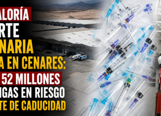 Contraloría advierte millonaria pérdida en Cenares: más de 52 millones de jeringas en riesgo inminente de caducidad