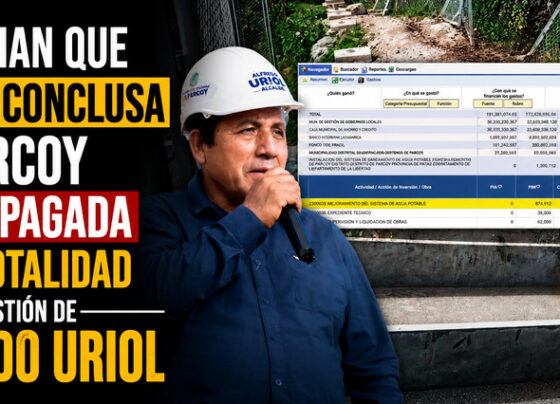 Denuncian que obra inconclusa en Parcoy ya fue pagada en su totalidad por gestión de Alfredo Uriol