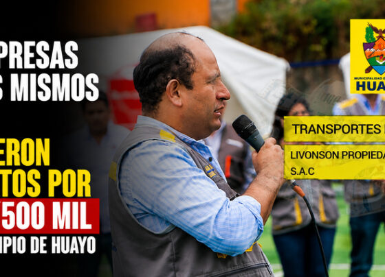 Dos empresas con los mismos dueños obtuvieron contratos por casi S/500 mil en el municipio de Huayo