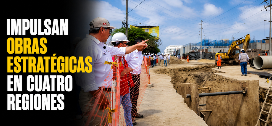 Impulsan obras estratégicas en cuatro regiones