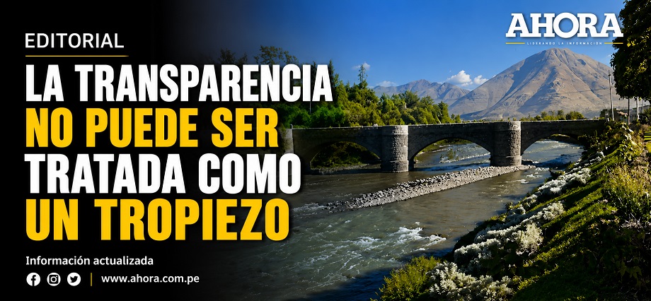 La transparencia no puede ser tratada como un tropiezo