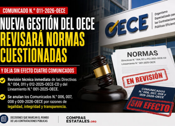 Nueva gestión del OECE revisará normas cuestionadas y deja sin efecto cuatro comunicados