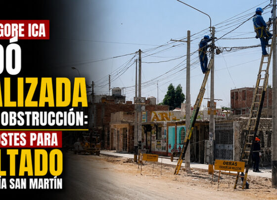 Obra del GORE Ica quedó paralizada por esta obstrucción: Retiran postes para asfaltado de la doble vía San Martín