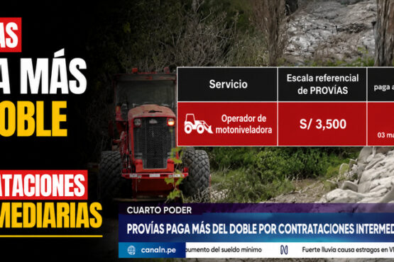 Provías paga más de doble por contrataciones intermediarias