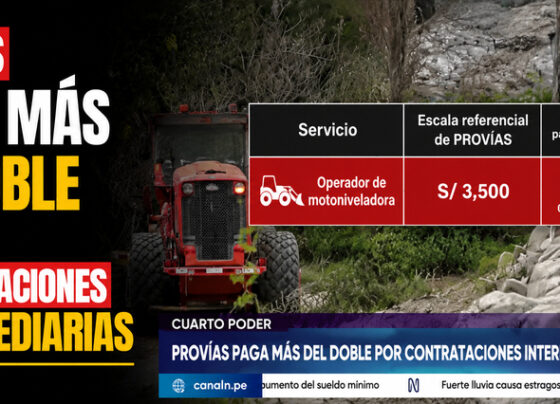 Provías paga más de doble por contrataciones intermediarias