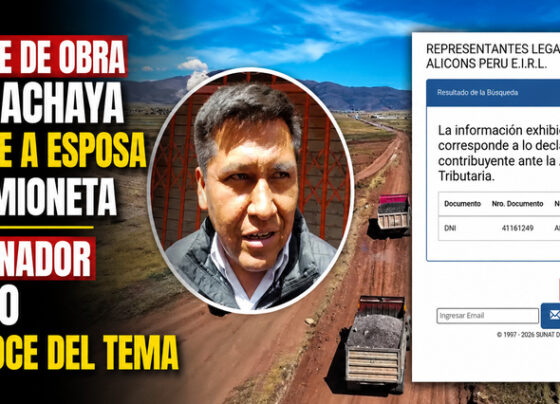 Residente de obra Arapa-Achaya favorece a esposa con camioneta y Gobernador de Puno desconoce del tema.