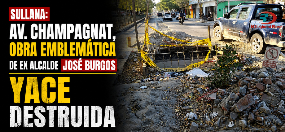 Sullana: Av. Champagnat, obra emblemática de ex alcalde José Burgos yace destruida