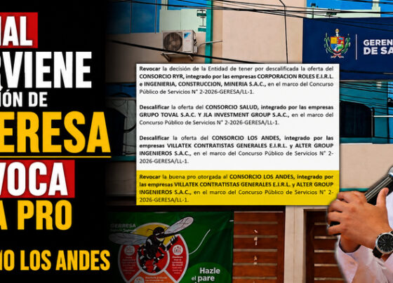 Tribunal interviene en licitación de la GERESA y revoca buena pro otorgada a Consorcio Los Andes
