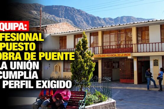 Arequipa: Profesional propuesto en obra de puente en La Unión no cumplía con perfil exigido