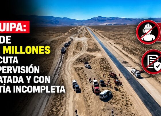 Arequipa: obra de S/ 192 millones se ejecuta sin supervisión contratada y con garantía incompleta