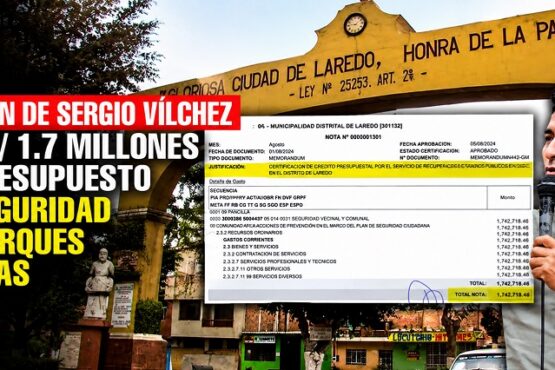 Gestión de Sergio Vílchez usó S/ 1.7 millones de presupuesto de seguridad en parques y losas