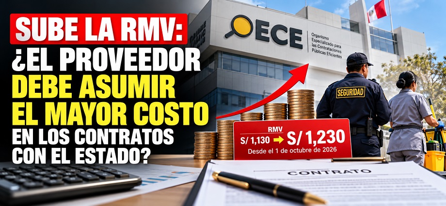 Sube la RMV: ¿el proveedor debe asumir el mayor costo en los contratos con el Estado?