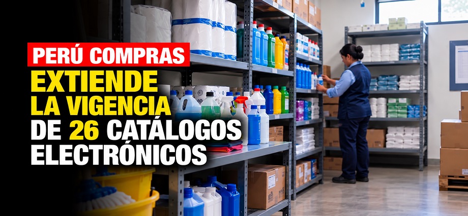 Perú Compras extiende la vigencia de 26 Catálogos Electrónicos