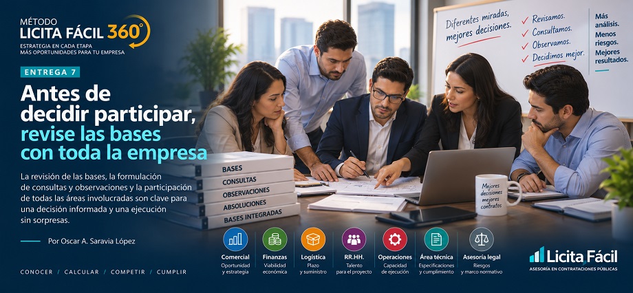 Antes de decidir participar, revise las bases con toda la empresa