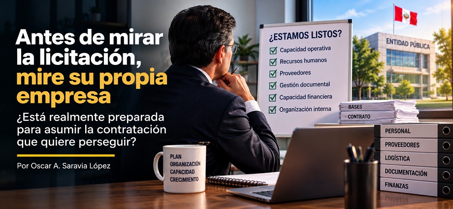 Antes de mirar la licitación, mire primero su propia empresa
