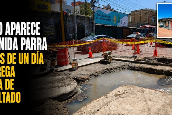 Forado aparece en avenida Parra a menos de un día de entrega de obra de reasfaltado