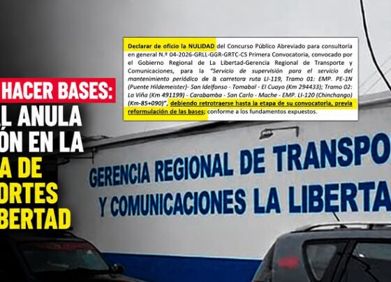 No saben hacer bases: Tribunal anula licitación en la Gerencia de Transportes de La Libertad