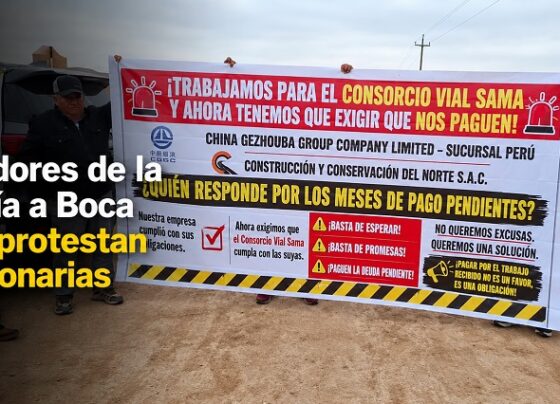 Proveedores de la doble vía a Boca del Río protestan por millonarias deudas