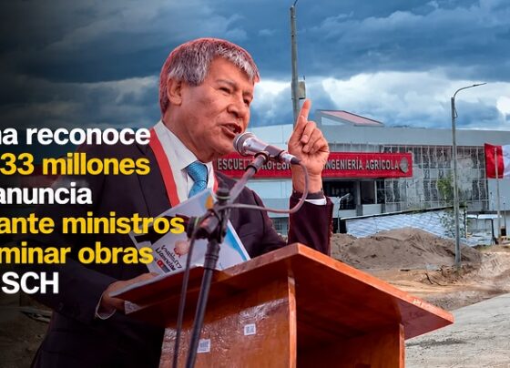 Oscorima reconoce falta de 33 millones soles y anuncia gestión ante ministros para culminar obras de la UNSCH