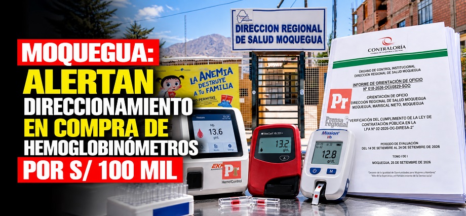 Moquegua: alertan direccionamiento en compra de hemoglobinómetros por S/ 100 mil